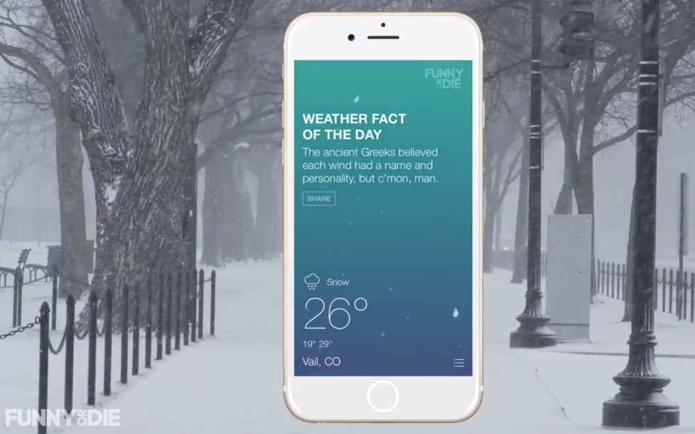 Funny Or Die Weather app-不会讲冷笑话的天气应用不是好英语助手#iOS