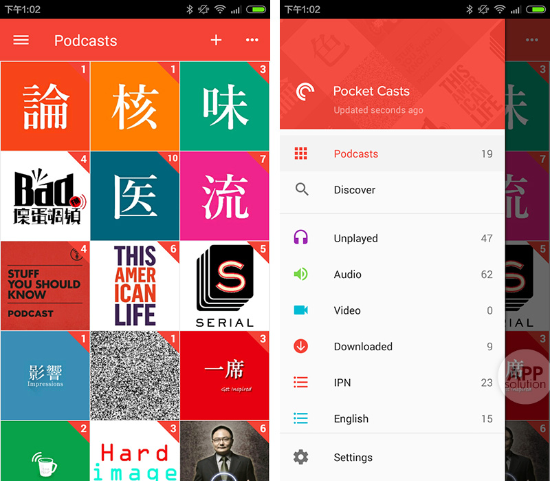 Pocket Casts 5 app-Android 听播客，没有更好的选择了 #Android #iOS